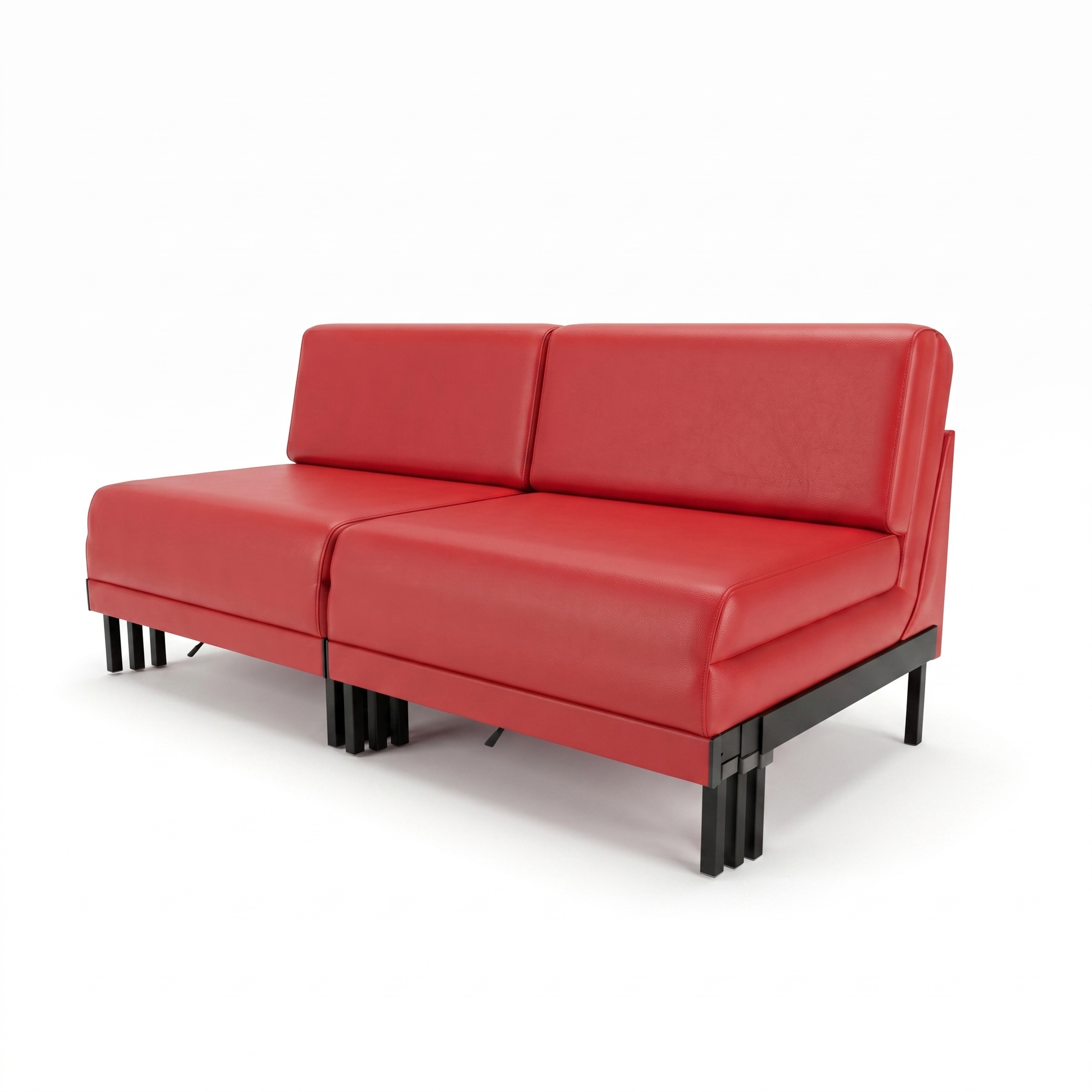 3D-Packshot rotes Ledersofa, Lampyre Studio