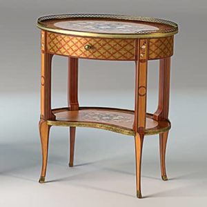 Guéridon artisan réaliste 3D modélisation visionneuse temps réel