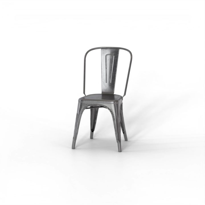 chaise A tolix photo realiste pour configurateur et visionneuse 3d marketplace