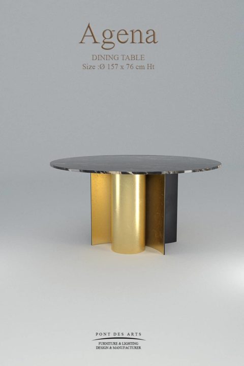 metal leaf dinning table 3D
