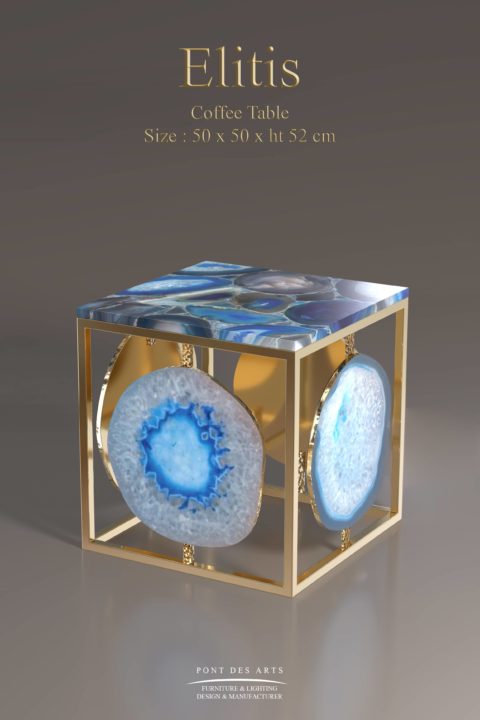 transparence table basse pierre precieuse