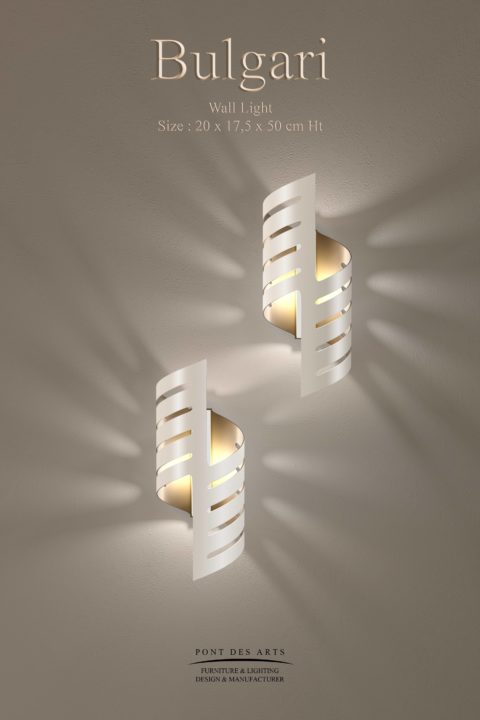 bulgary wall light white shadow