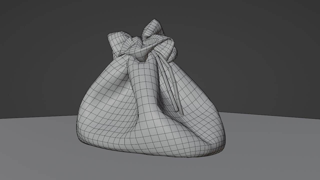 simulation end cloth low poly