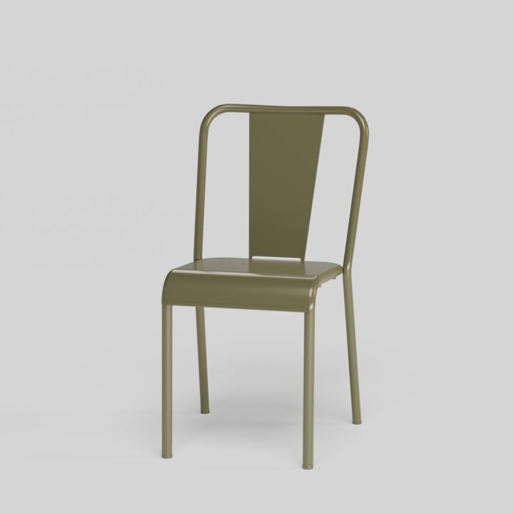 version couleur chaise laqué métal