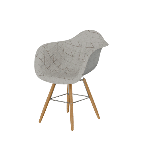 meuble scandinave fauteuil chaise 3D configurable couleur matiere changeable
